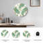 "Tropical Leaves", horloge murale en verre-1527604431