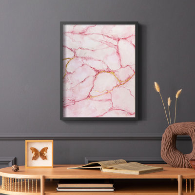 Rose Marble I Framed Print - Solid Wood