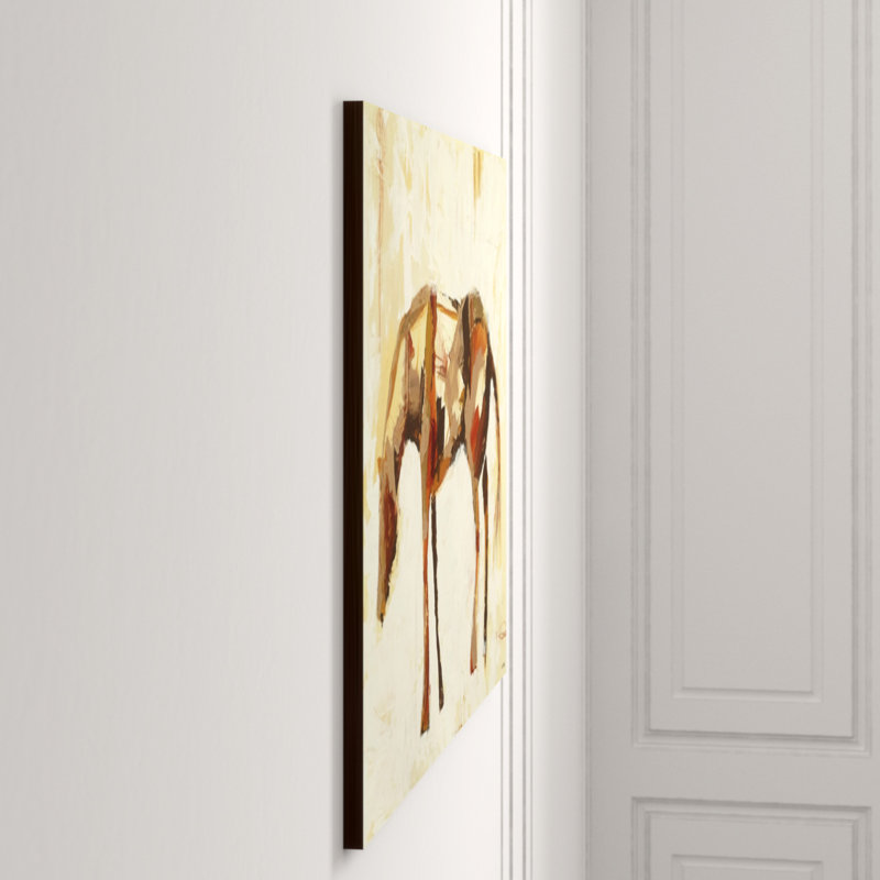 Standing Horse II Painting by Milton Coppo, 36" H x 48" W x 1.5" D, Glass Coat