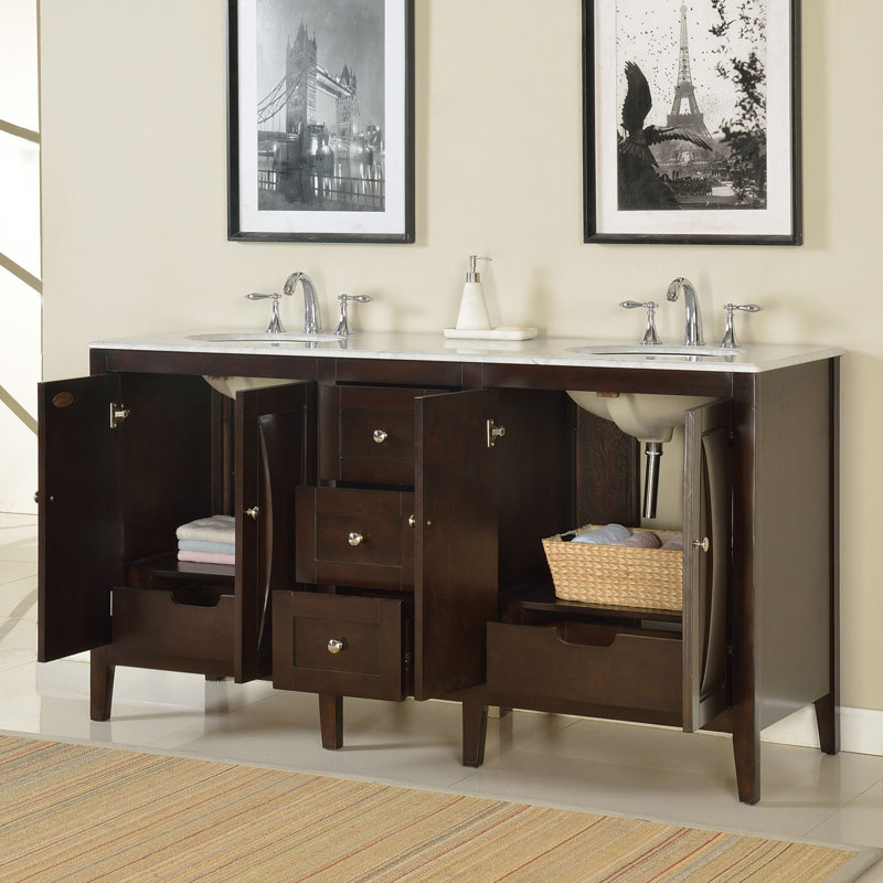 Ensemble de meuble-lavabo double 68 po Rubino