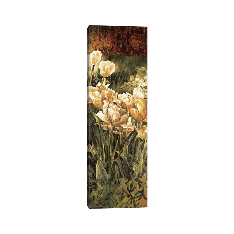 Summer Garden I - Wrapped Canvas Panoramic Painting, 30.48 cm H x 91.44 cm W x 3.175 cm D