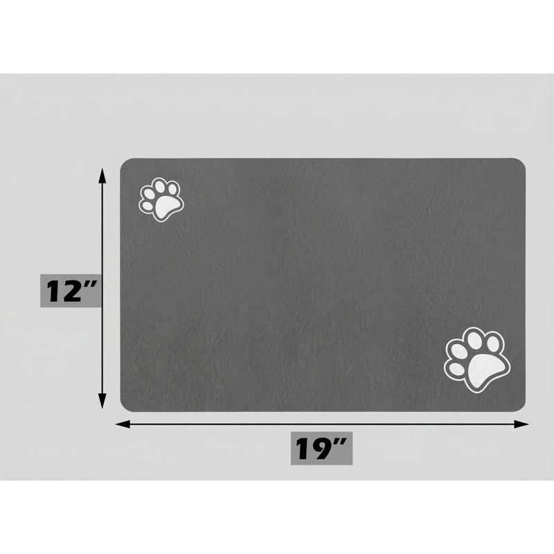 Tapis absorbant gris foncé pour chien 12 po x 19 po, sans taches, fournitures pour animaux