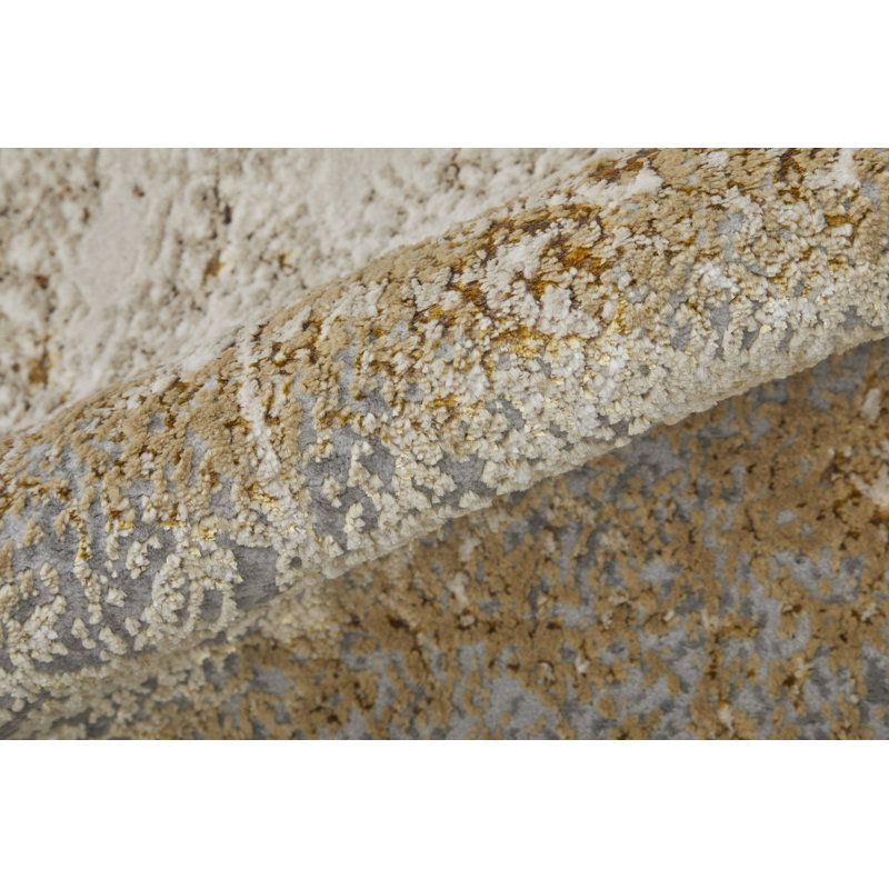 Rollegem Performance Abstract Indoor Rug, Runner 2'-10" x 7'-10"