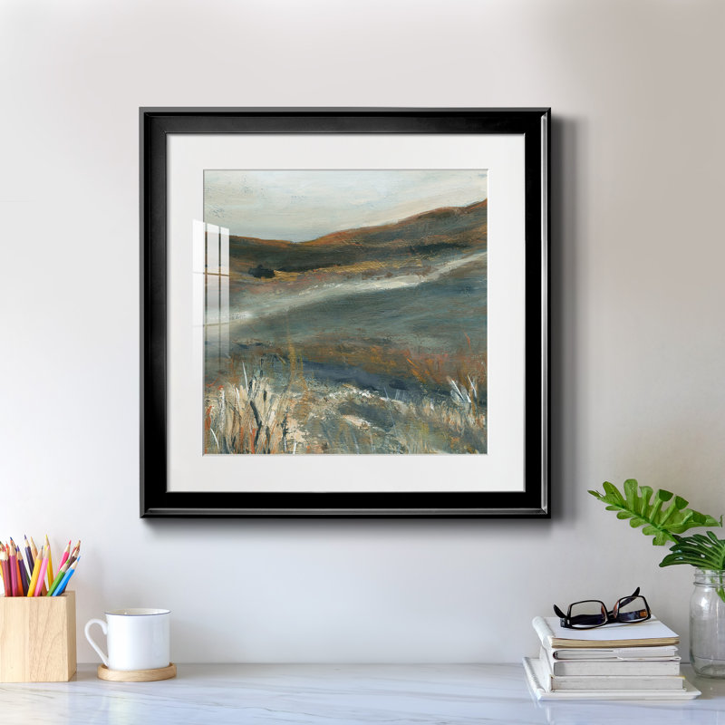 Cuivre crépuscule II - peinture encadrée, H 17,5 po x l 17,5 po x P 1,5 po, Papier encadré noir