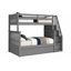 Twin Over Full Bunk Bed with Trundle and Storage, No Box Spring Required, Grey-706958133