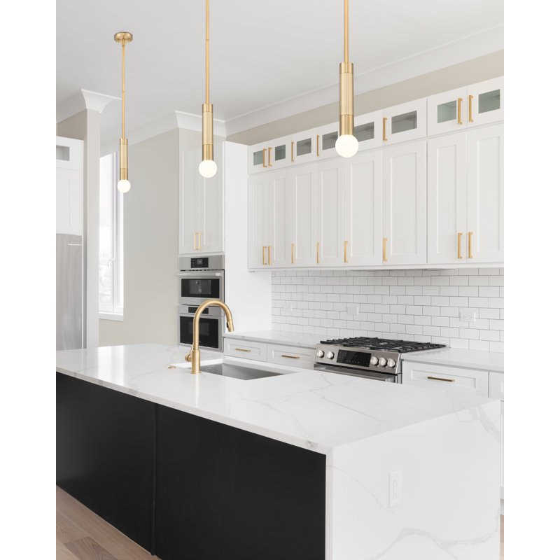 Luminaire suspendu 1 lumière Lipman, Doré