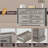 Winston Porter 7 Drawer 53.5" W Double Dresser, Dressers For Bedroom, Wide Chest Of Drawers With Metal Handles Gray