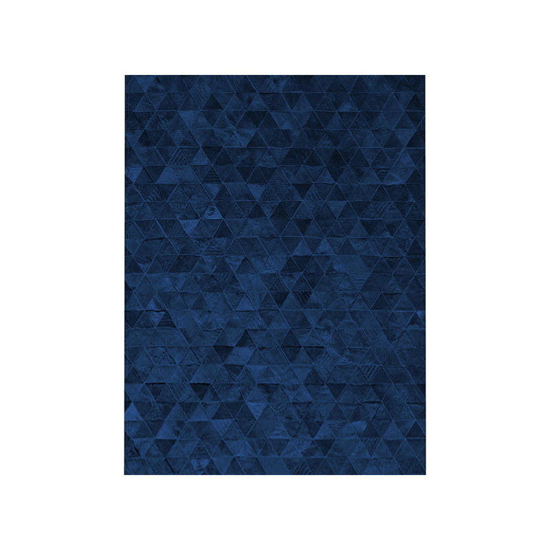 Tapis bleu peau de vache Art Hide, Rectangle 6 pi 7 po x 9 pi 8 po