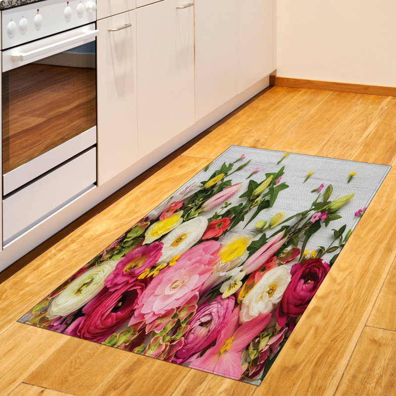 Wooden High Density Long Fiber Poly Threads Decorative Area Rug Carpet, Rectangle 2'7" x 5'