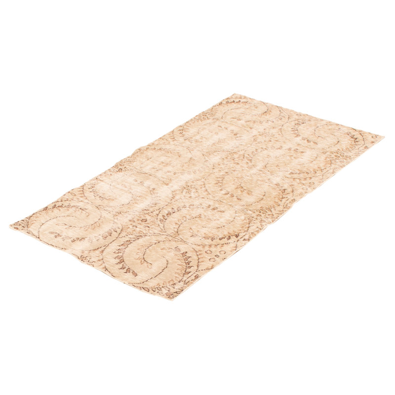 Tapis kaki clair rétro Danuel 3 pi 5 po x 5 pi 11 po