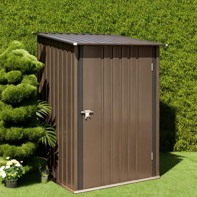 Lockable Storage Sheds, Galvanized Steel Compact Lean To For Home Yard