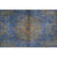 Hand Knotted Wool Area Rug in Blue And Yellow