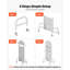 Grid Wall Panel Wire Display Rack with Wheels & Hooks
