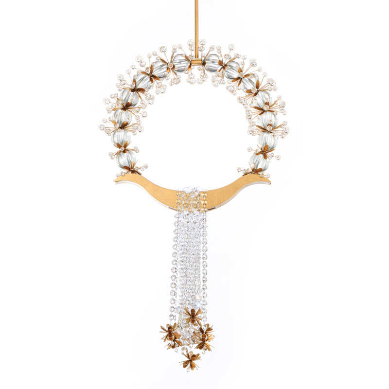 Laurel 1 - Light LED Pendant, Heirloom Gold