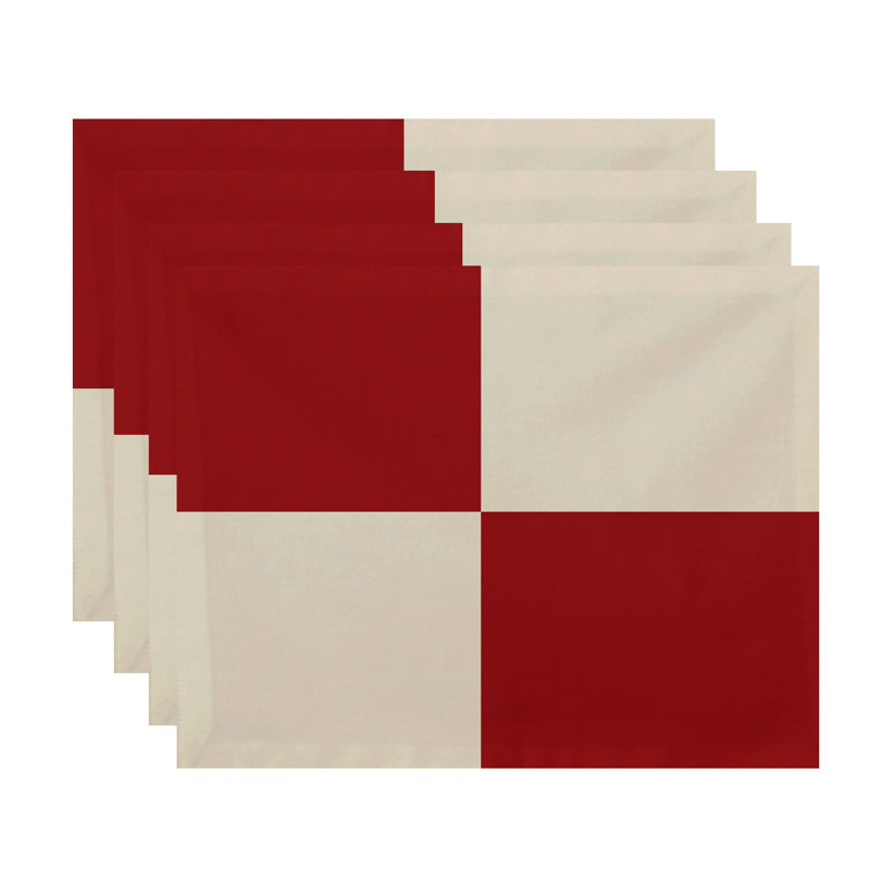 Ensemble de napperons 4 pièces Holiday Brights, Rouge