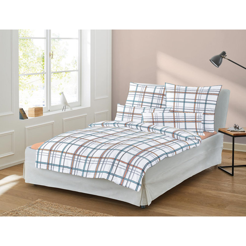 Eco Duvet Cover Set, Single - 1 Pillowcase (80 x 80 cm), Yellow/Blue