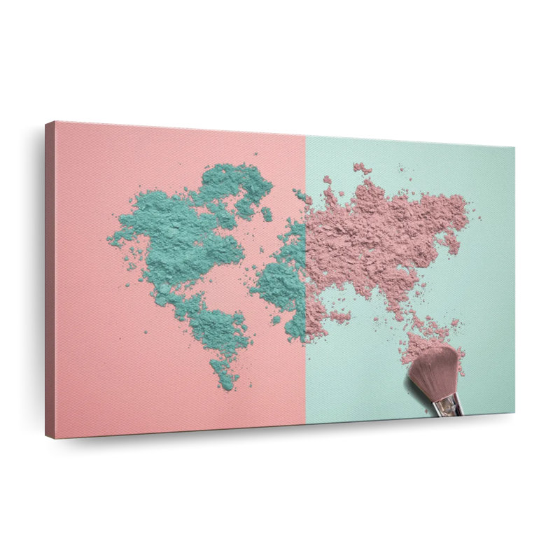 Carte de maquillage sur toile, H 8 po x l 12 po x P 1 po