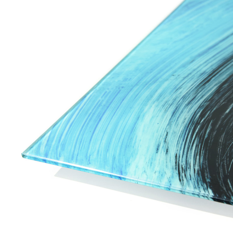 "Ripple Effect IV ABC" Frameless Free Floating Tempered Glass Panel Graphic Wall Art Set
