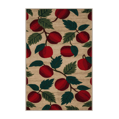 Washable Yangmei Fruits Area Rug