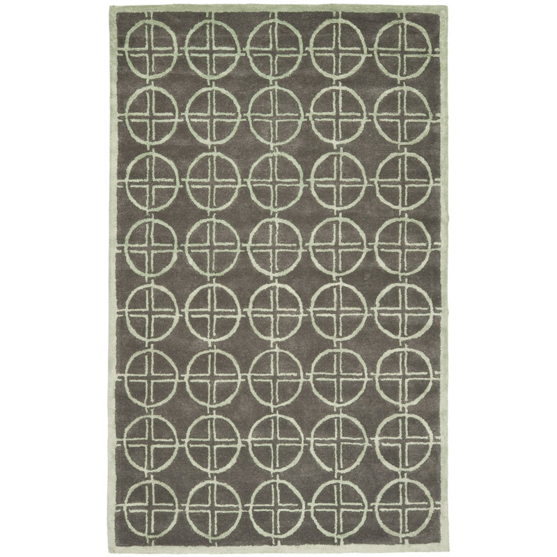Soho Hand Tufted Wool Geometric Rug, Rectangle 3'6" x 5'6"