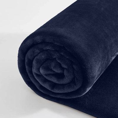 Reversible Mink Faux Fur Plush Fleece Throw/ Blanket