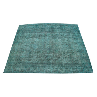 Tapis sarcelle couleur transition 9 pi 6 po x 9 pi 0 po