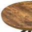 Rustic-Style Round Dining Table with Distressed Wood Top and Black X-Leg Metal Base