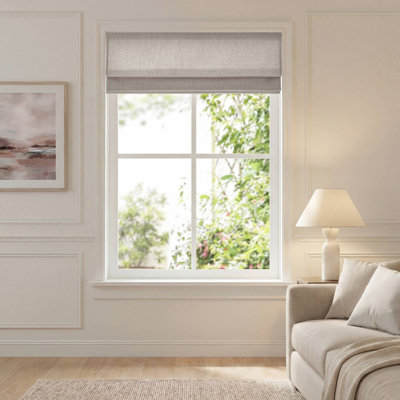 Mira Grey Room Darkening Single 35x64" Cordless Roman Shade