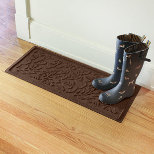 Indoor Non Slip Soft Touch Absorbent Entrance Rug, Front/ Inside Door Mats,  Low Profile Durable Machine Washable Rugs for Entryway 24x 35 Camel