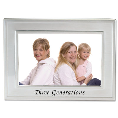 Weisberg Brushed Silver Metal Embossed Picture Frame