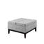 Repose-pieds cocktail carré capitonné de 35,5 po de largeur avec rangement-1849173106
