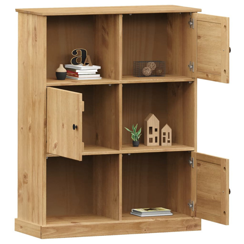 Haybridge 114.5cm H x 90cm W Cube Bookcase, Brown