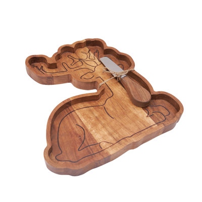 Reindeer Serving Board W/Spreader S/2