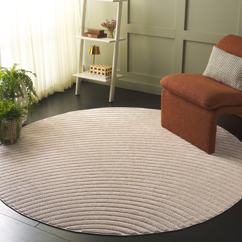 Lounsberry Performance Solid Color Rug, Round 6'7"