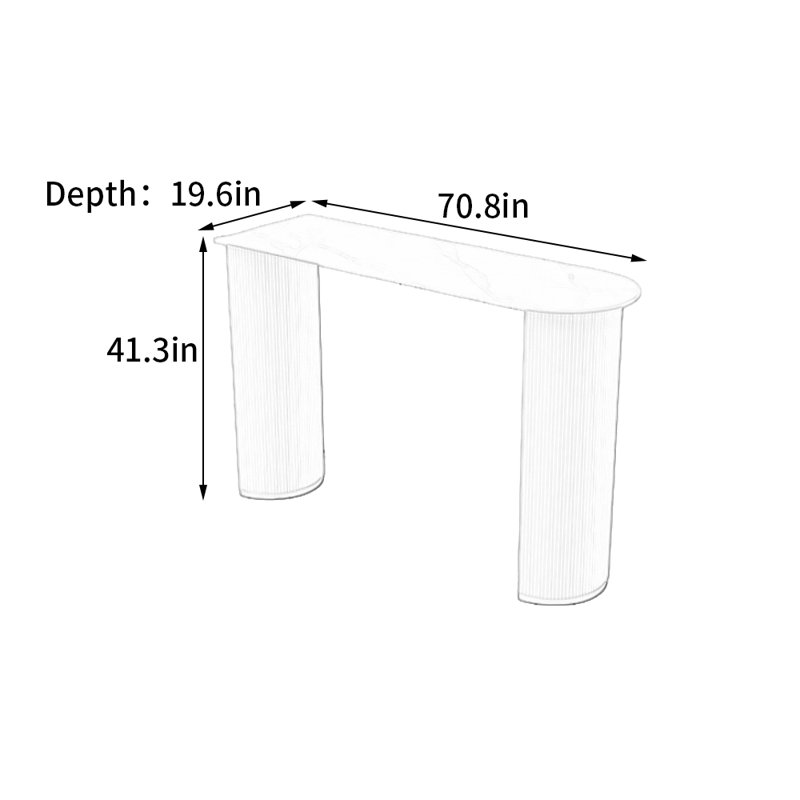 Hackworth, Blanc, H 41,3 po x L 70,8 po x l 19,6 po