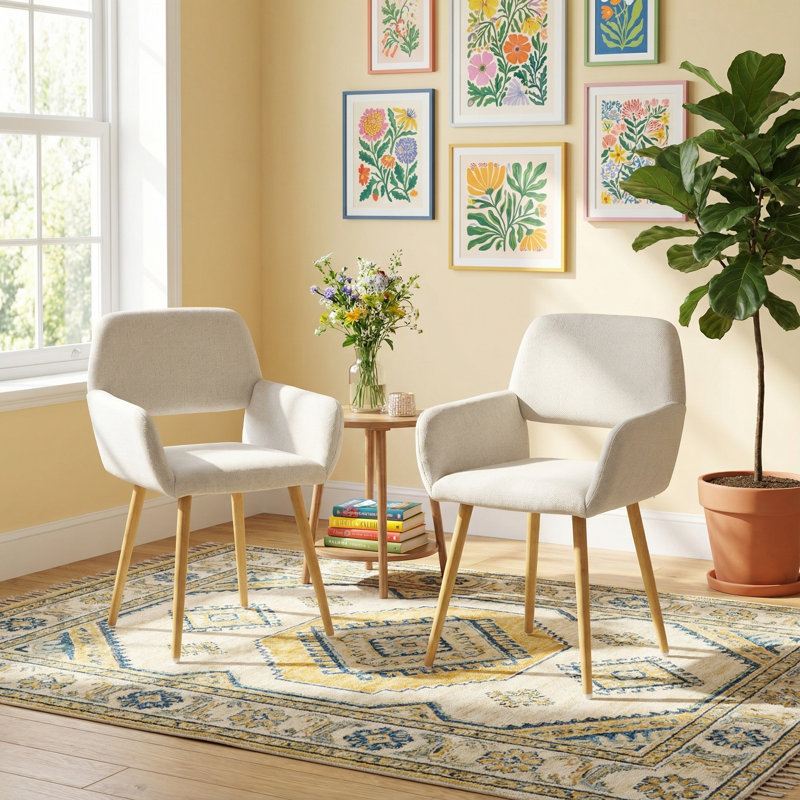 Upholstered Dining Chairs with Arm