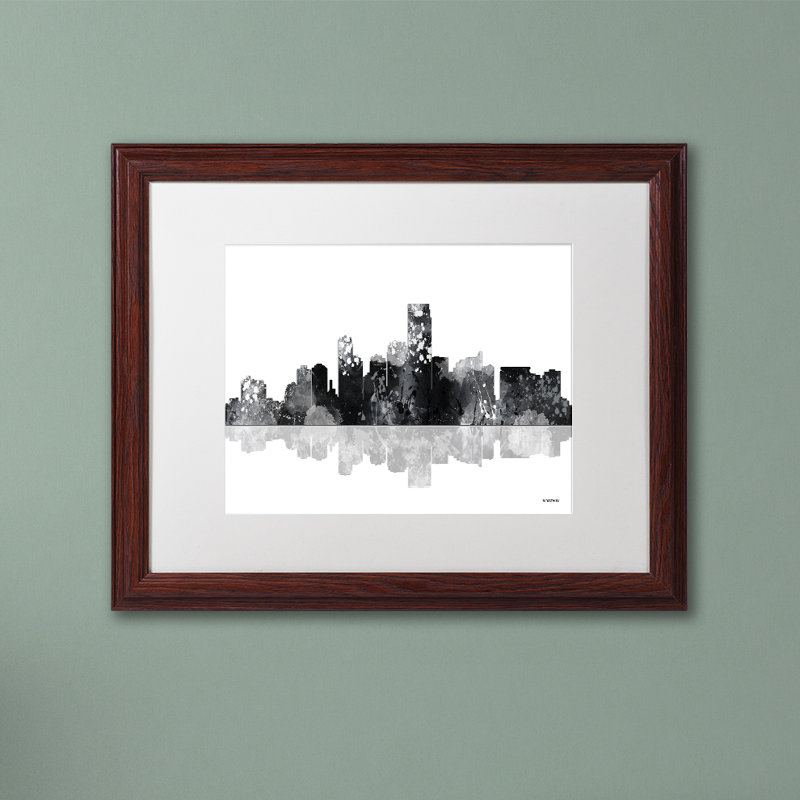 « jersey city new jersey horizon-1 », impression sur toile encadrée, H 16 po x l 20 po x P 0,5 po, Brun