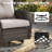 Wicker Patio Furniture Set- 4 Pieces Swivel Patio Chairs,PE Rattan Outdoor Rocking Chairs Porch Furniture for Garden Deck-87763113-87763114