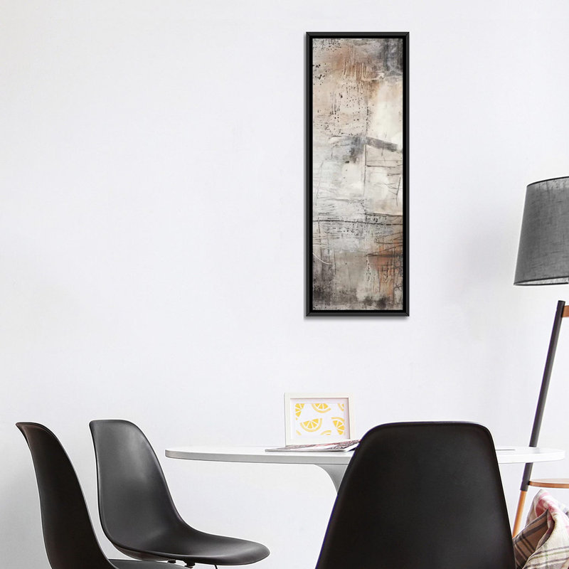 «Black, White & Bronze I», reproduction sur toile, H 36 po x l 12 po x P 1,5 po, Toile avec cadre noir