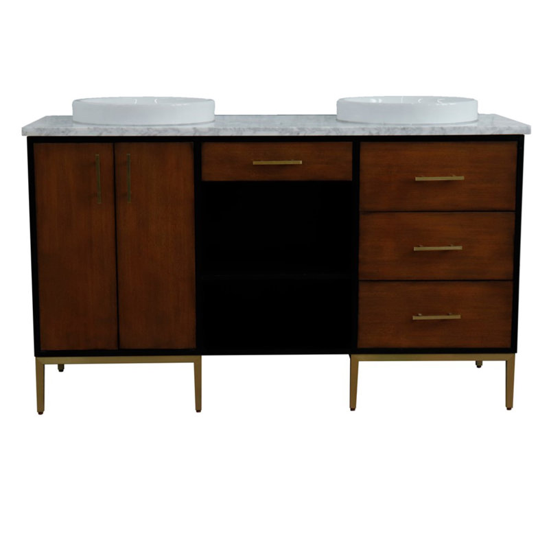 Ensemble de meuble-lavabo double 61 "