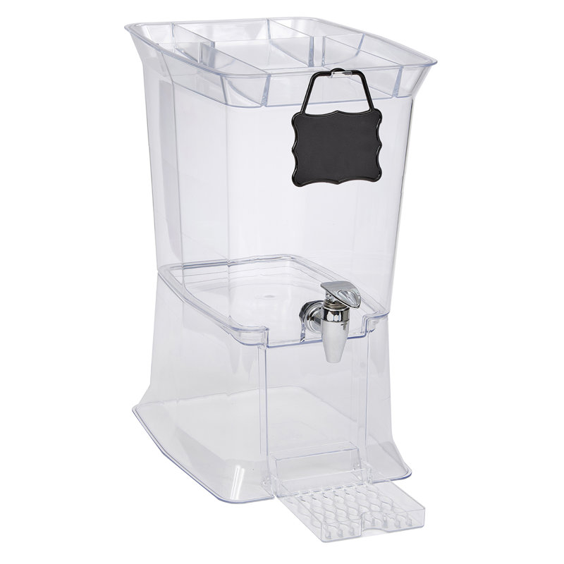 Buddeez Break Resistant 3 Gallon Tritan (Tm) Beverage Dispenser With Party Top Lid And Drip Tray