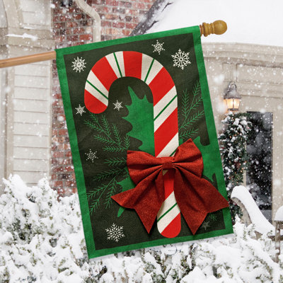 Festive Candy Cane House Flag