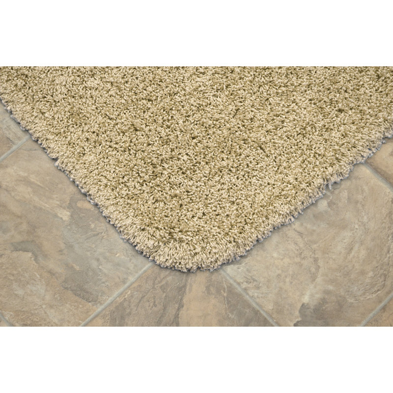 Frechette Nylon 3 Piece Bath Rug Set with Non-Slip Backing, Linen