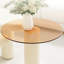 Beige Living Room Coffee Table , Round Edge, Straightforward Assembly And Use Modern In Cream For Area, Easy To Put Together