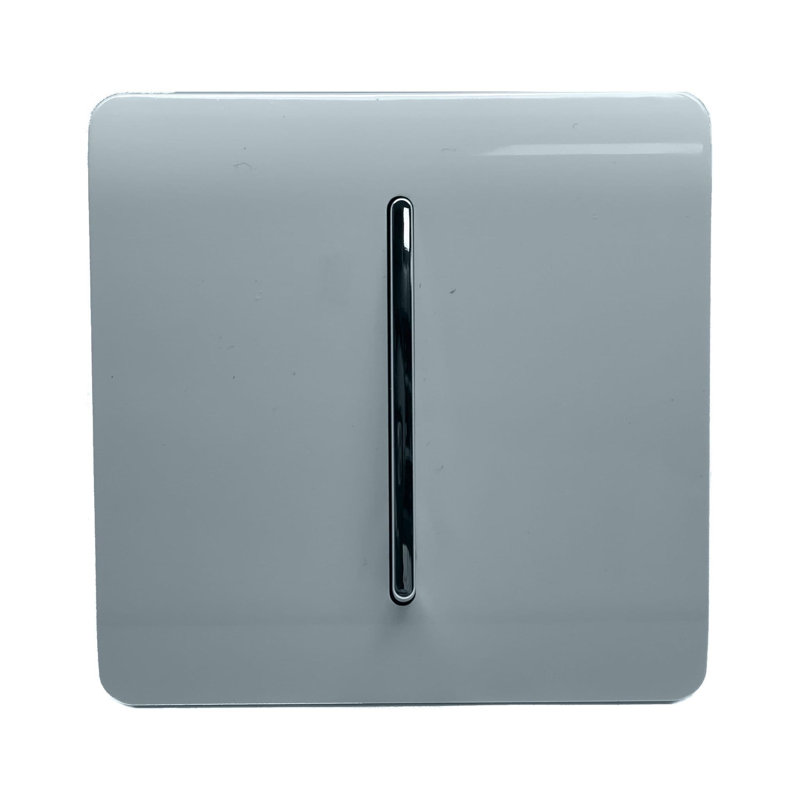 Trendi Switch 10A Triple Pole Bathroom Fan Isolator Switch, Cool Grey