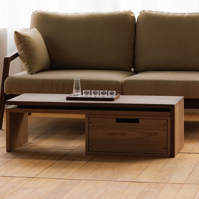 Table basse en bois massif Wabi-sabi