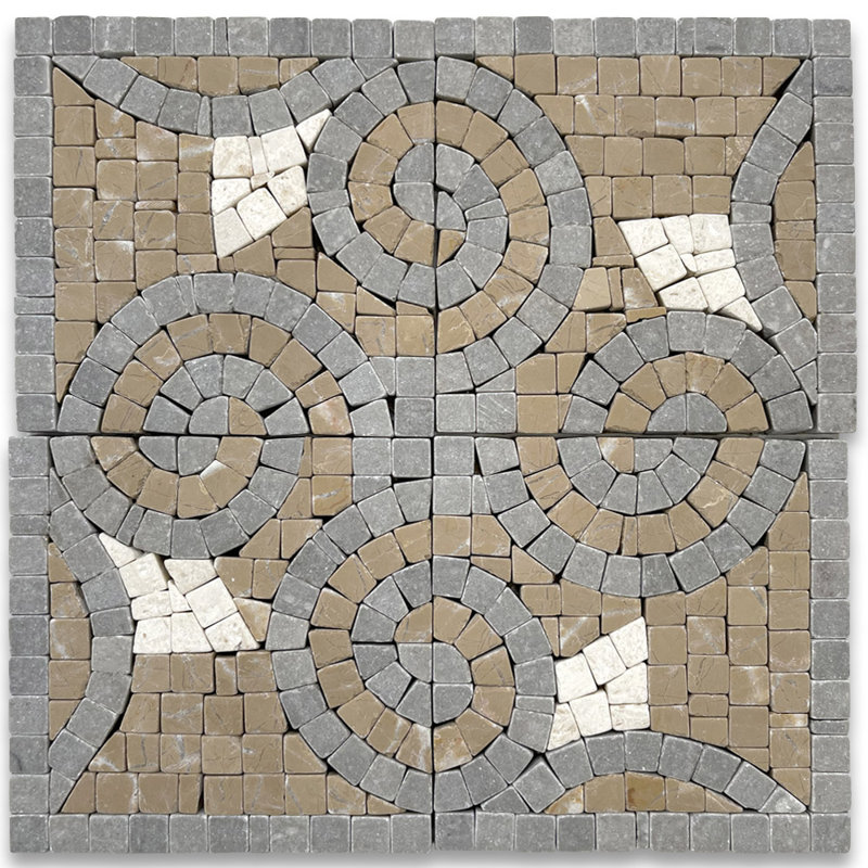 Carreau de mosaïque en marbre 4 po x 4 po