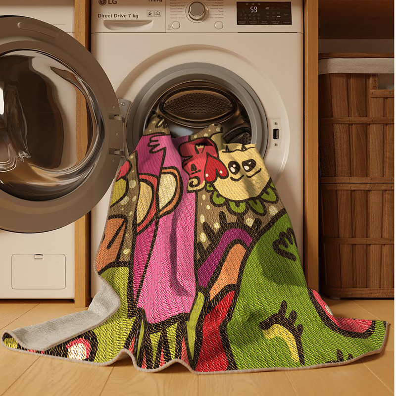 Washable Indoor Rug, Rectangle 4' x 6'