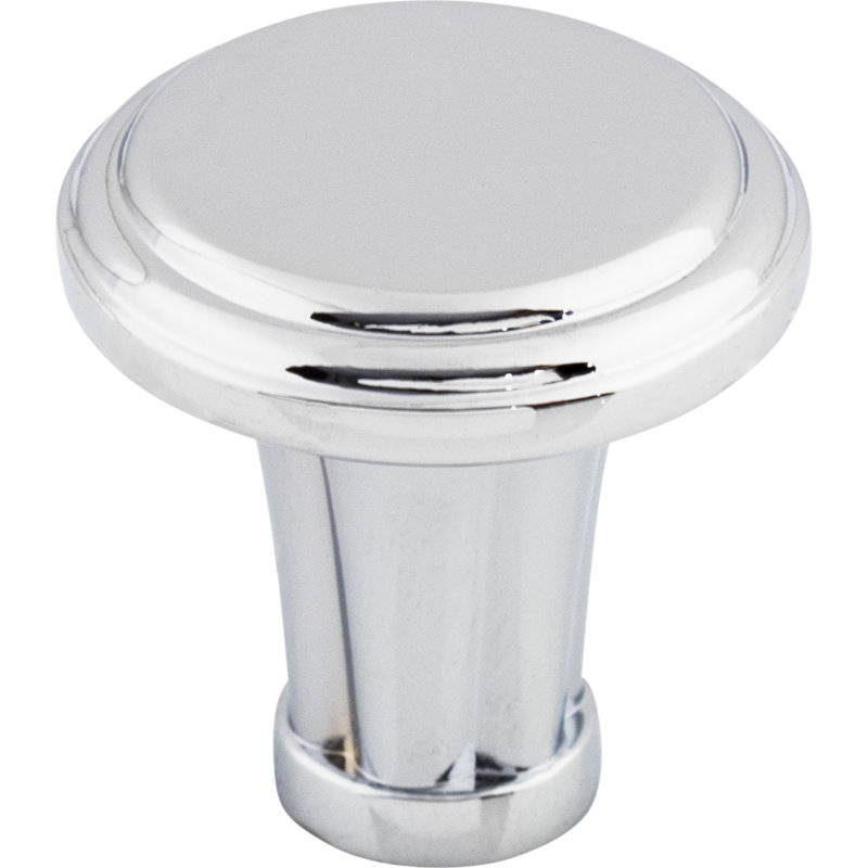 Luxor 7/8" Diameter Round Knob, 1 1/4" Knob Diameter, Polished Chrome