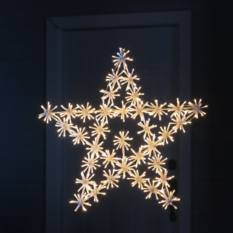  Mesmerizing 432 LED White Metal Snowflake Star Light